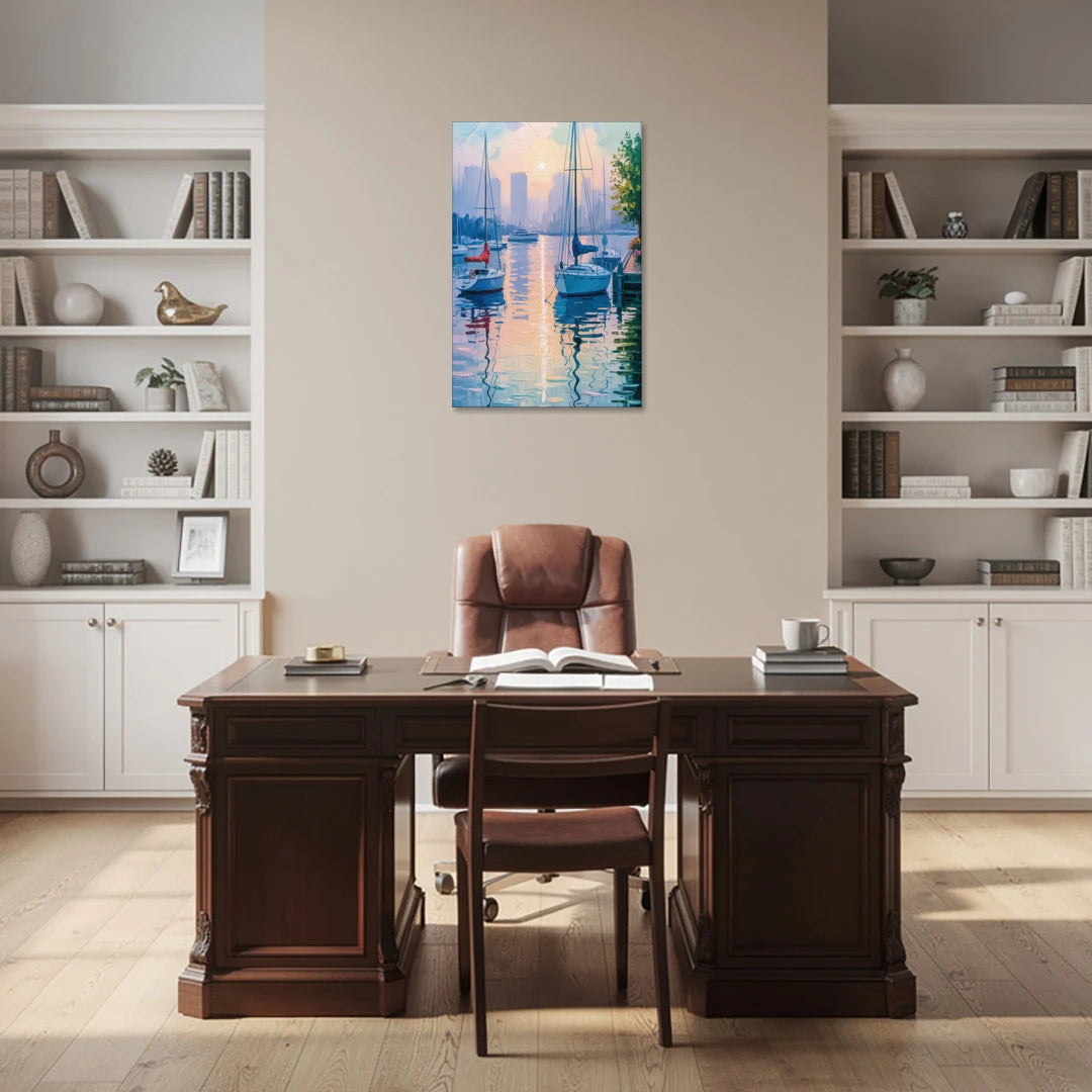 Coal Harbour Morning Light - Canvas Wall Art - Office - 24x36