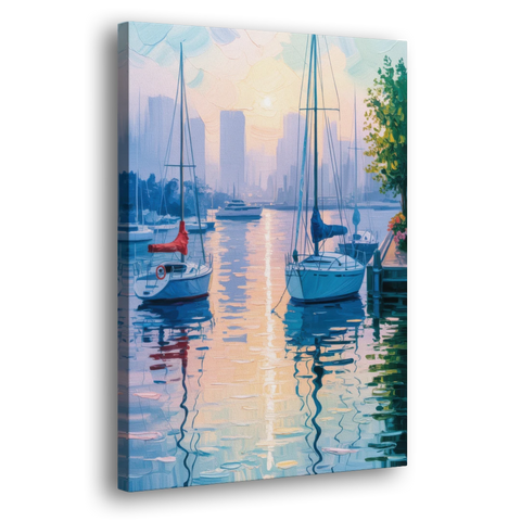 Coal Harbour Morning Light - Canvas Wall Art - Side
