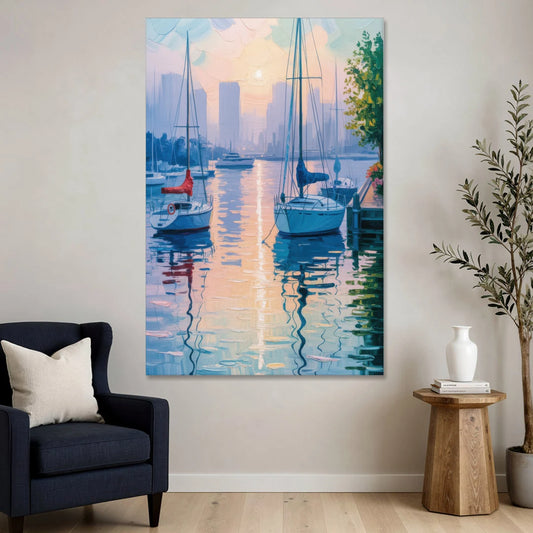 Coal Harbour Morning Light - Canvas Wall Art - Sofa - 40x60