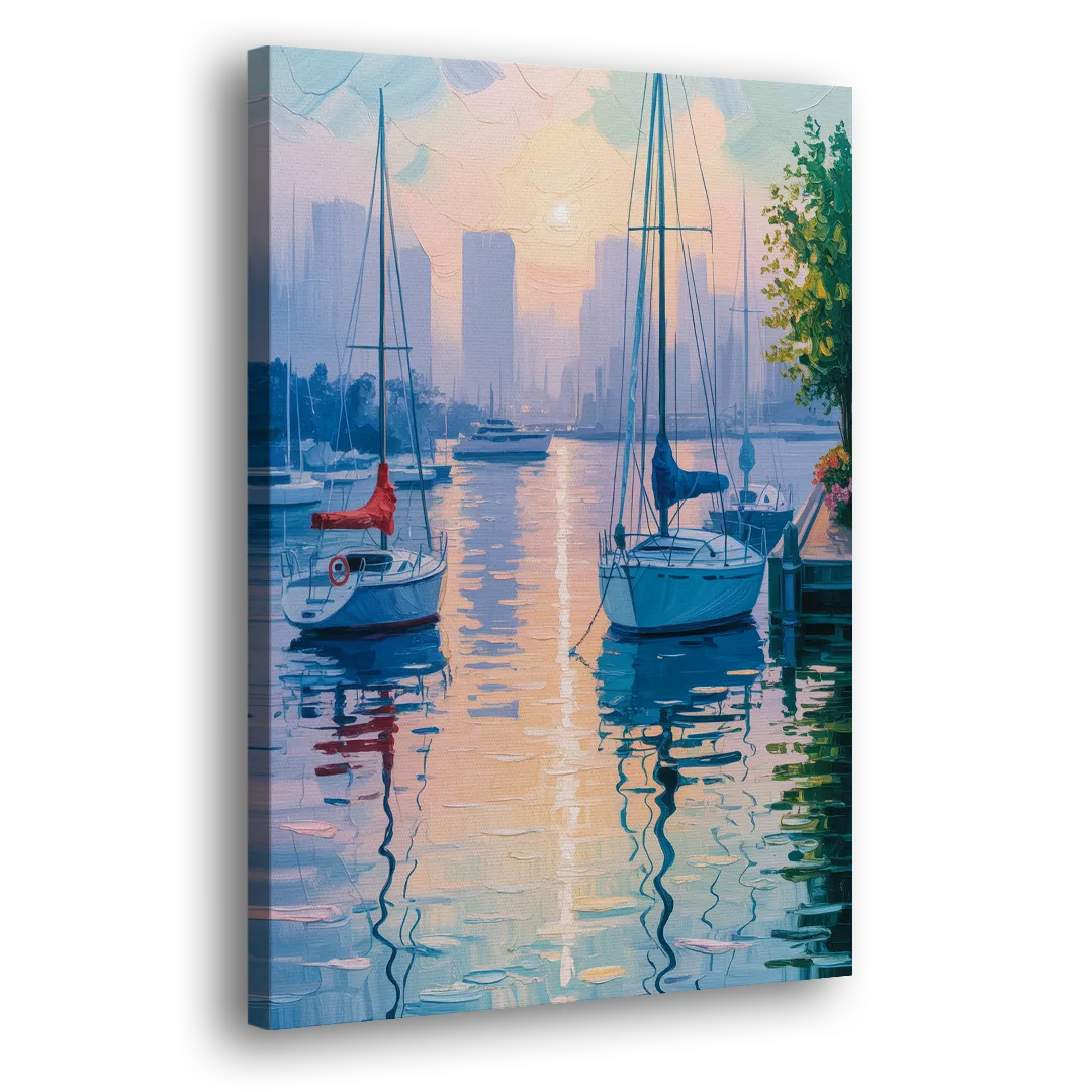 Coal Harbour Morning Light Side - Canvas Wall Art