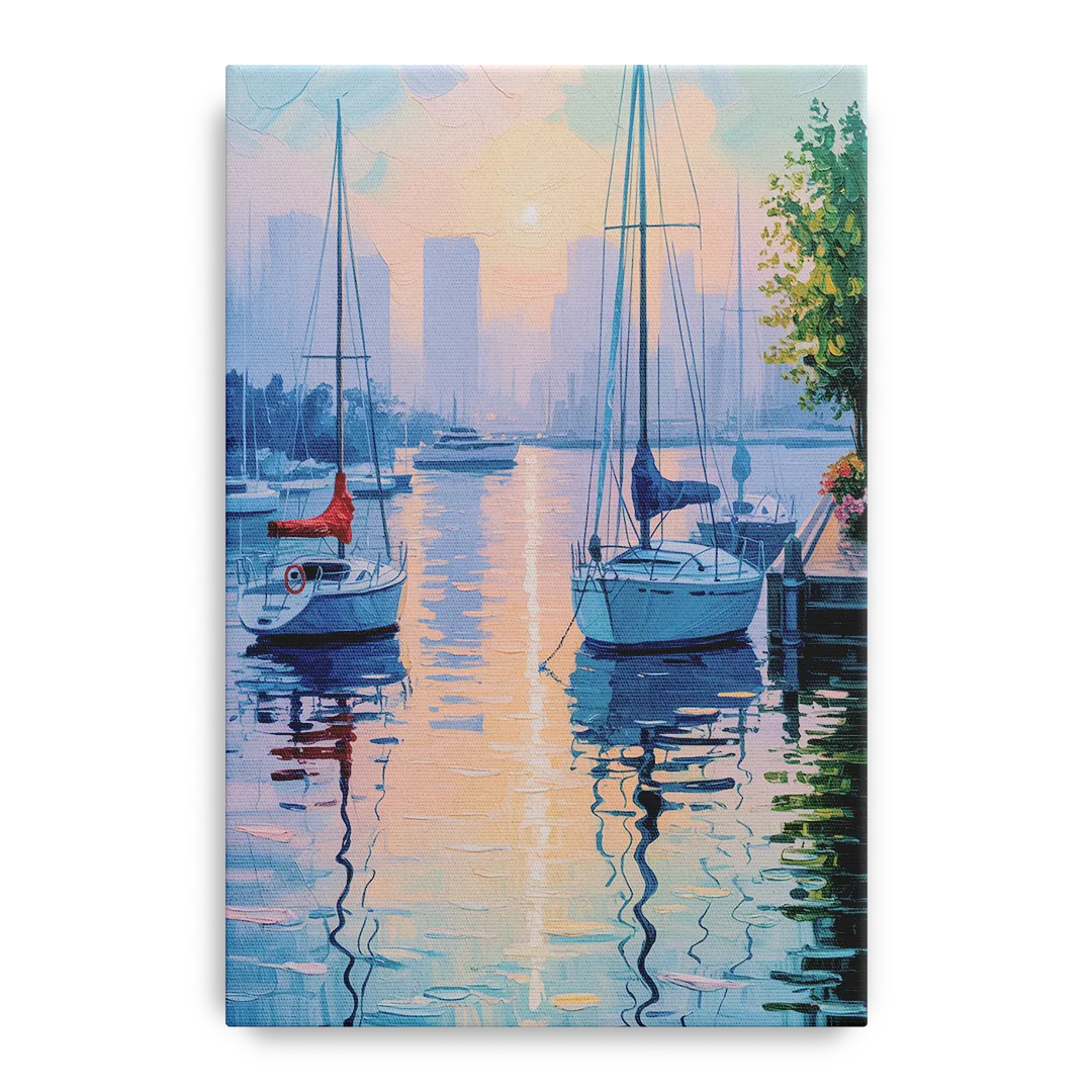Coal Harbour Morning Light Front - Canvas Wall Art
