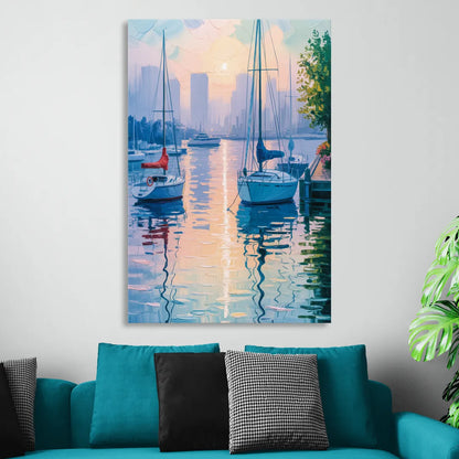 Coal Harbour Morning Light Living Room - Canvas Wall Art