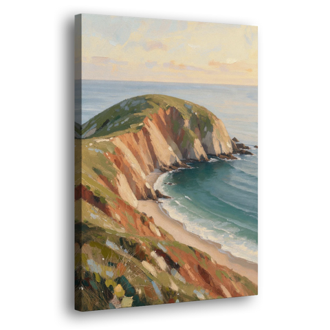 Coastal Canvas Prints of a Headland Cove - Canvas Wall Art - Side