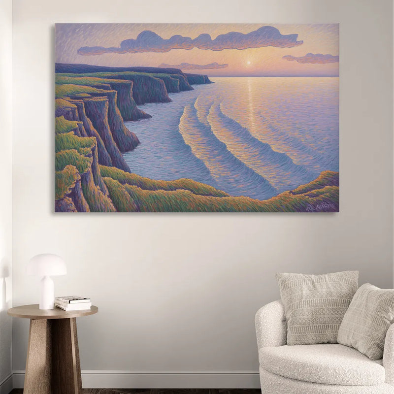 Coastal Cliffs of Newfoundland Sitting Room - Canvas Wall Art