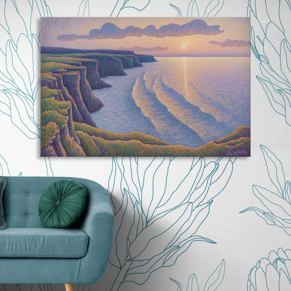 Coastal Cliffs of Newfoundland Living Room - Canvas Wall Art
