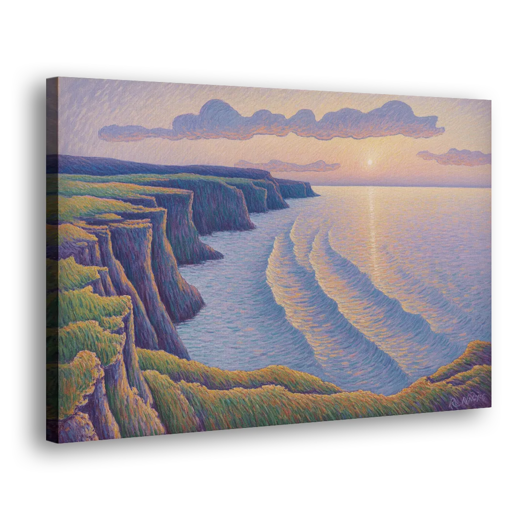 Coastal Cliffs of Newfoundland Side - Canvas Wall Art