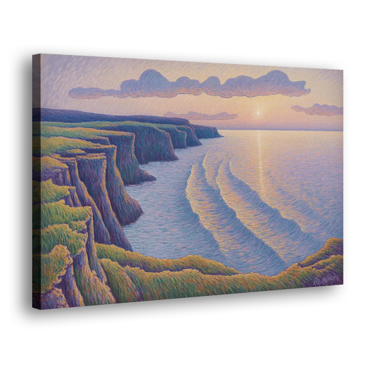 Coastal Cliffs of Newfoundland Side - Canvas Wall Art
