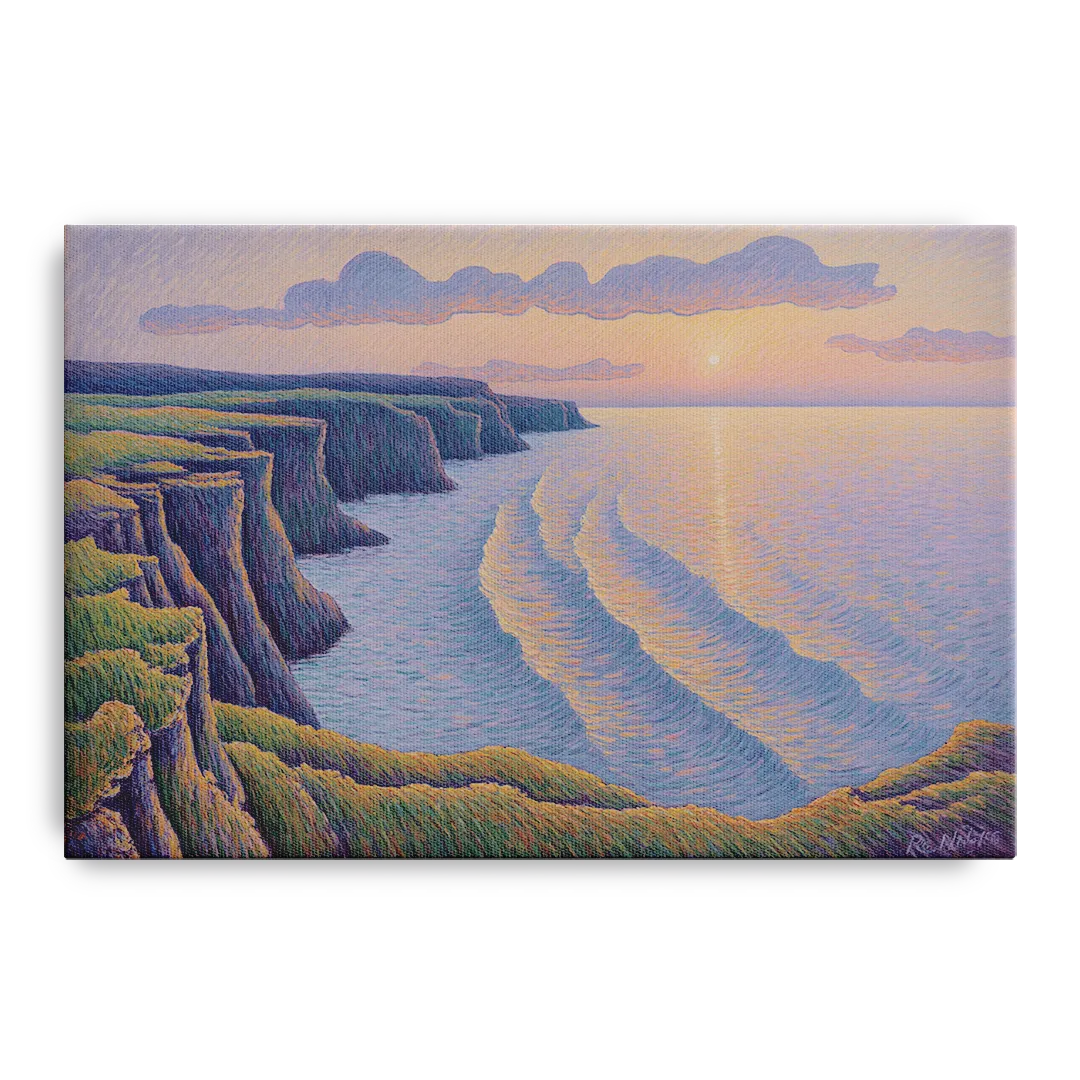 Coastal Cliffs of Newfoundland Front - Canvas Wall Art