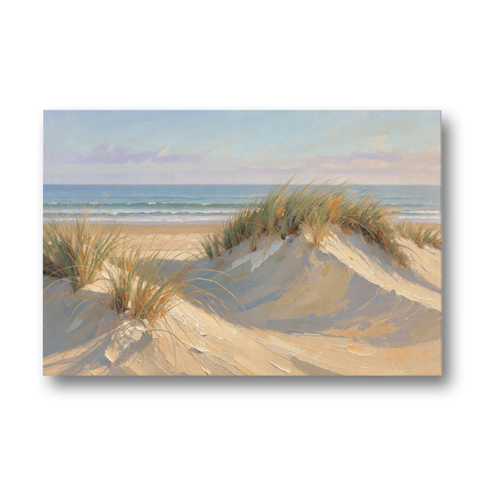 Coastal Paintings of Sea Grass Dunes - Canvas Wall Art - Front