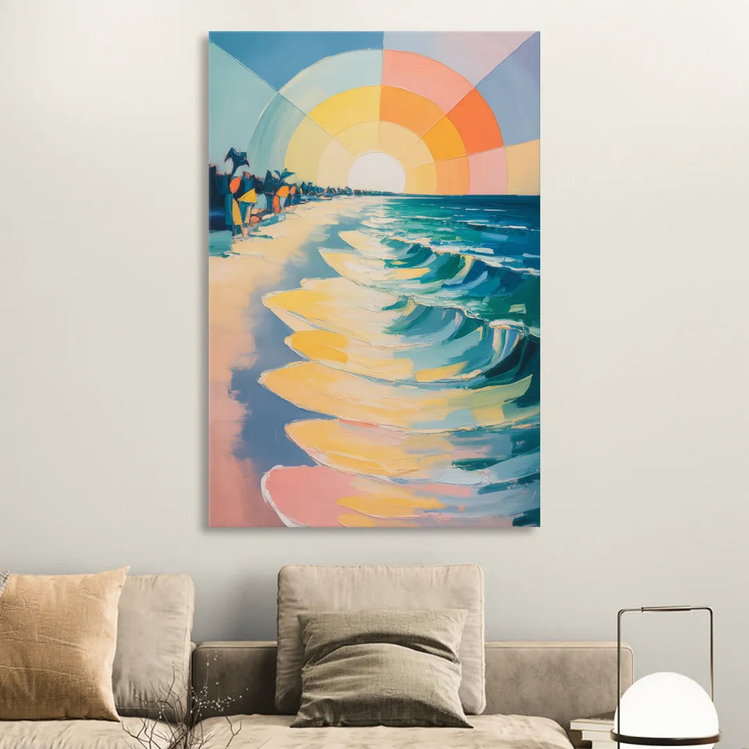 Coco Beach Sunrise Sitting Room - Canvas Wall Art