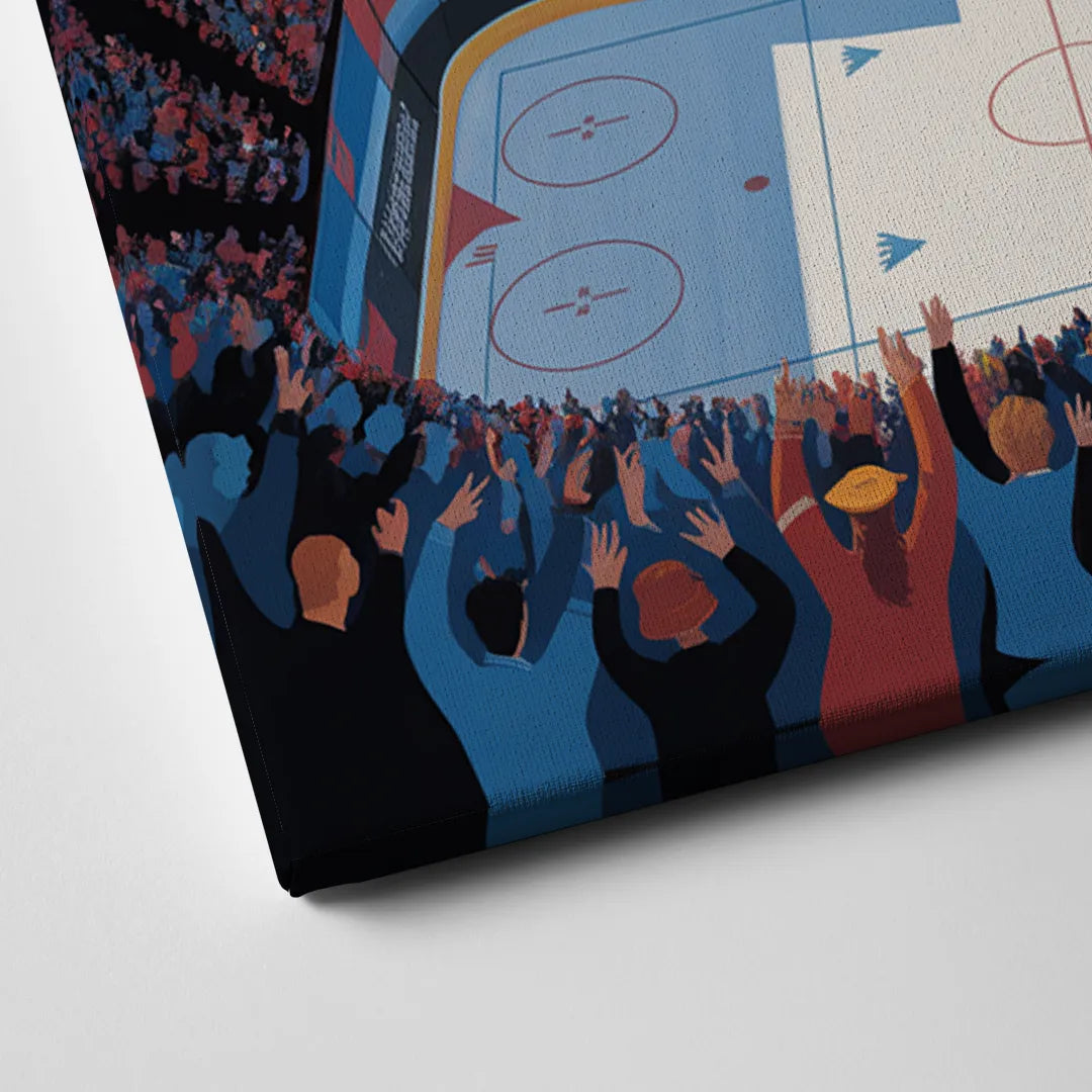 Colorado Avalanche Impressive Denver Cityscape Art Canvas Close Up