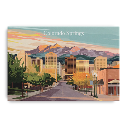 Colorado Springs Downtown Charm Front - Canvas Wall Art