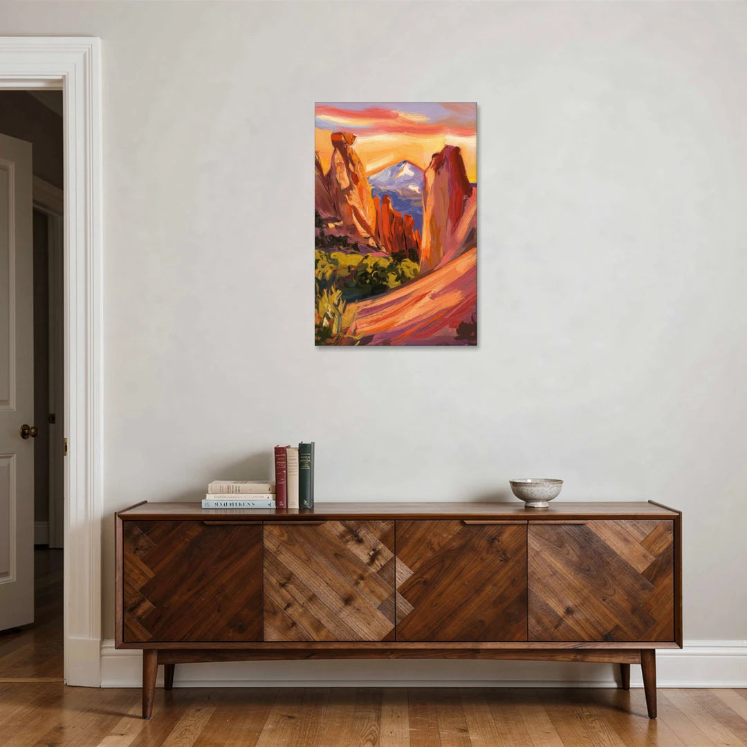Colorado Springs Mountain View - Canvas Wall Art - Coffee Table - 24x36