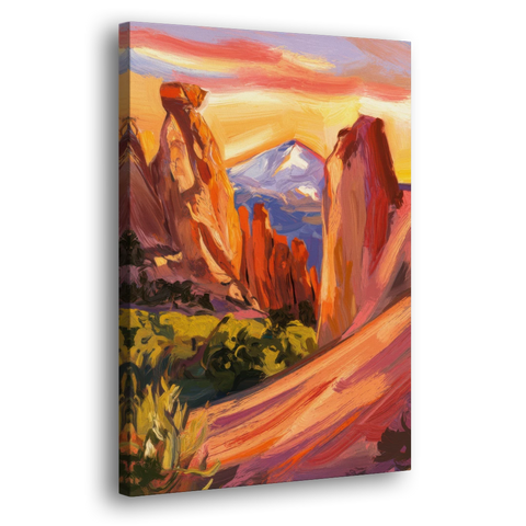 Colorado Springs Mountain View - Canvas Wall Art - Side