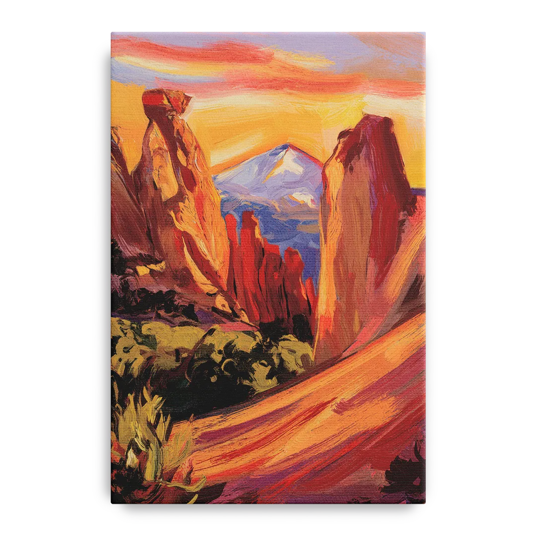 Colorado Springs Mountain View Front - Canvas Wall Art
