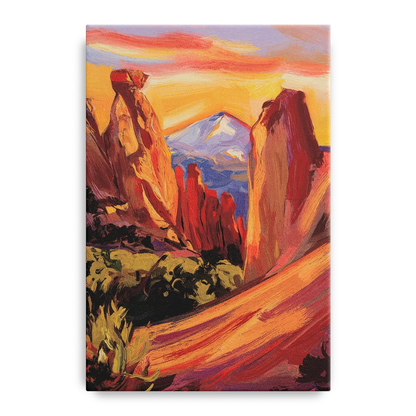 Colorado Springs Mountain View Front - Canvas Wall Art