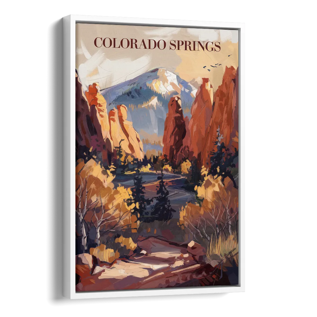 Colorado Springs Nature Escape Side - White Canvas Wall Art
