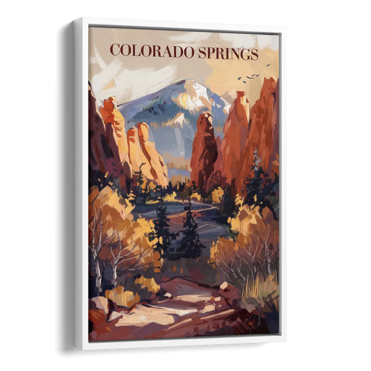 Colorado Springs Nature Escape Side - White Canvas Wall Art