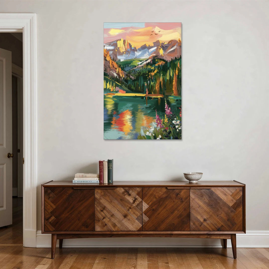 Colorado Springs Rocky Mountain Beauty - Canvas Wall Art - Coffee Table - 32x48
