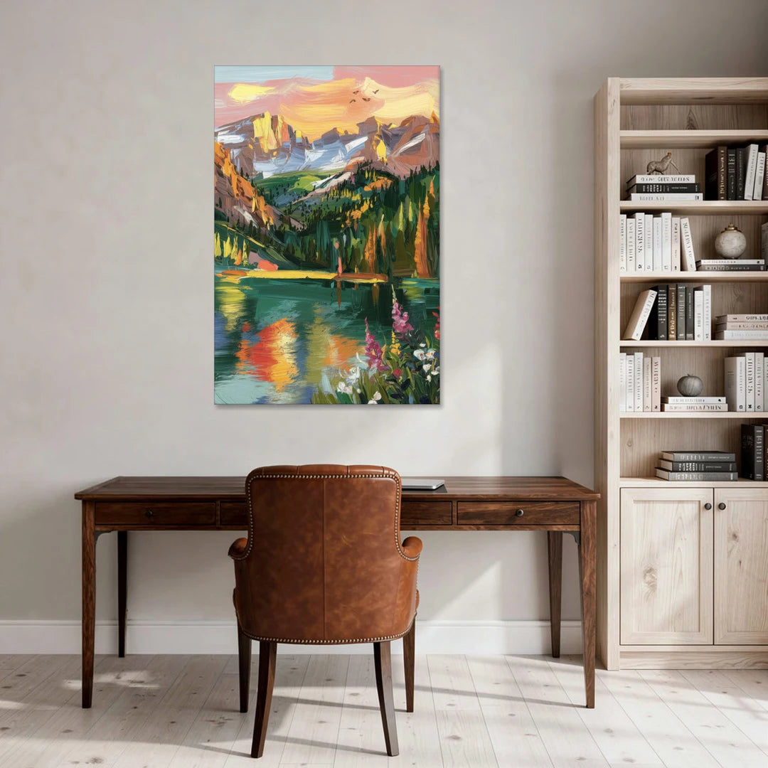 Colorado Springs Rocky Mountain Beauty - Canvas Wall Art - Office - 32x48
