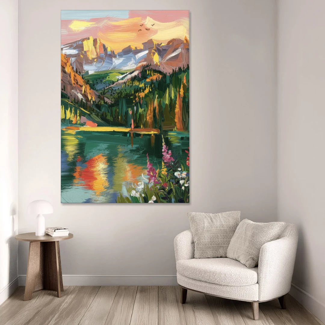 Colorado Springs Rocky Mountain Beauty - Canvas Wall Art - Sofa - 40x60
