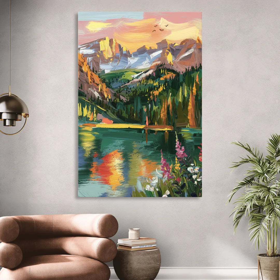 Colorado Springs Rocky Mountain Beauty Sitting Room - Canvas Wall Art