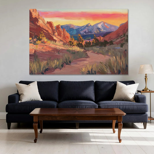 Colorado Springs Scenic Trails - Canvas Wall Art - Sofa - 60x40