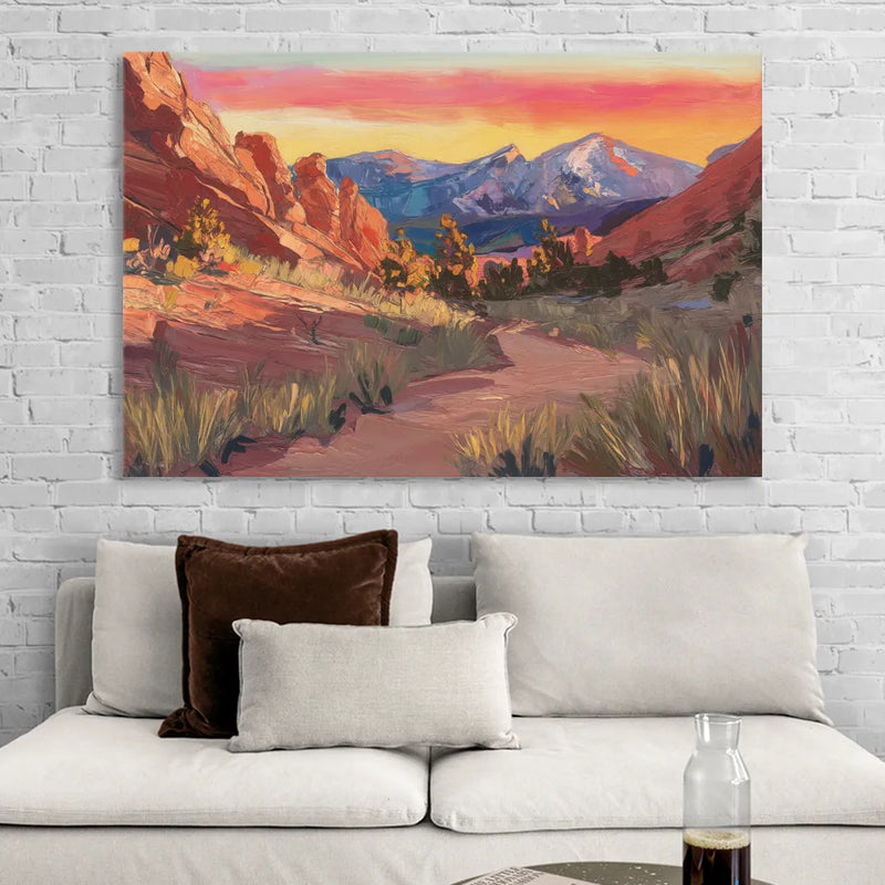 Colorado Springs Scenic Trails Living Room - Canvas Wall Art