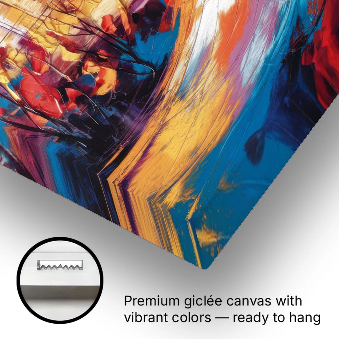 Colorado Springs Skyline Sunset - Canvas Wall Art - Gallery Wrap Corner