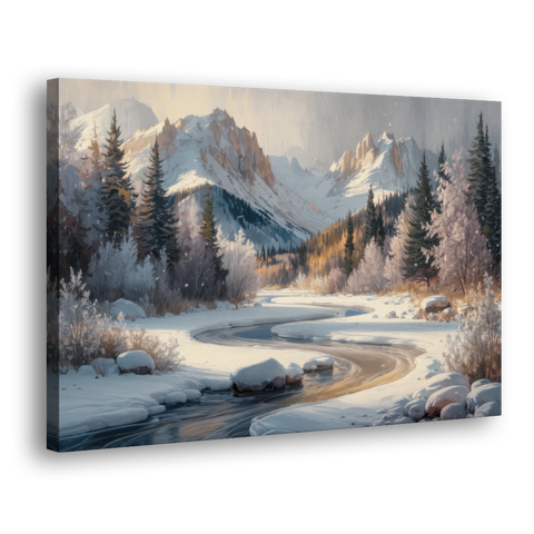Colorado Springs Winter Wonderland - Canvas Wall Art - Side