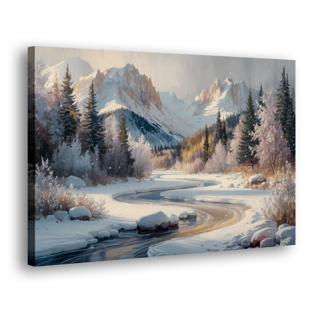 Colorado Springs Winter Wonderland Side - Canvas Wall Art