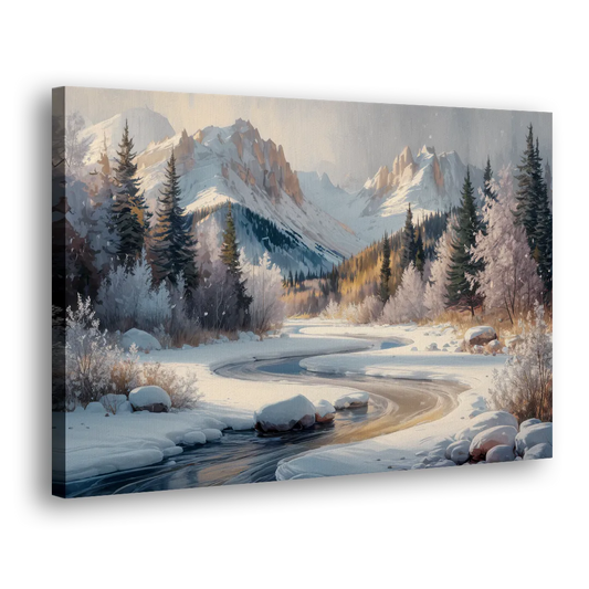 Colorado Springs Winter Wonderland Side - Canvas Wall Art
