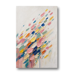 Colorful Canvas Wall Art of Confetti Strokes in Flight - Canvas Wall Art - Front