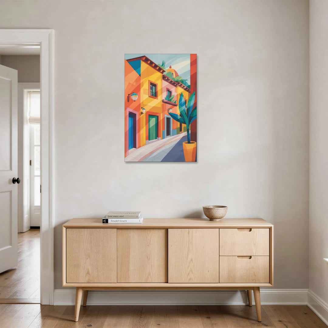 Colorful Centro Streets - Canvas Wall Art - Coffee Table - 24x36
