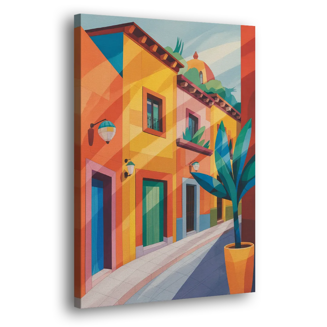 Colorful Centro Streets Side - Canvas Wall Art