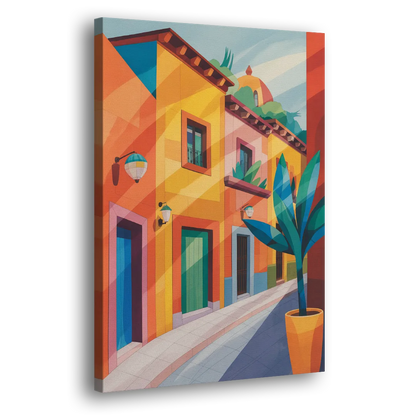 Colorful Centro Streets Side - Canvas Wall Art