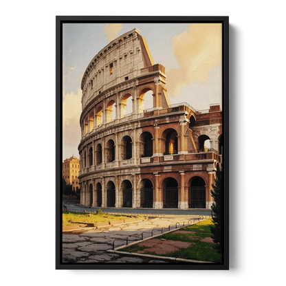 Colosseum Majesty Front - Black Canvas Wall Art