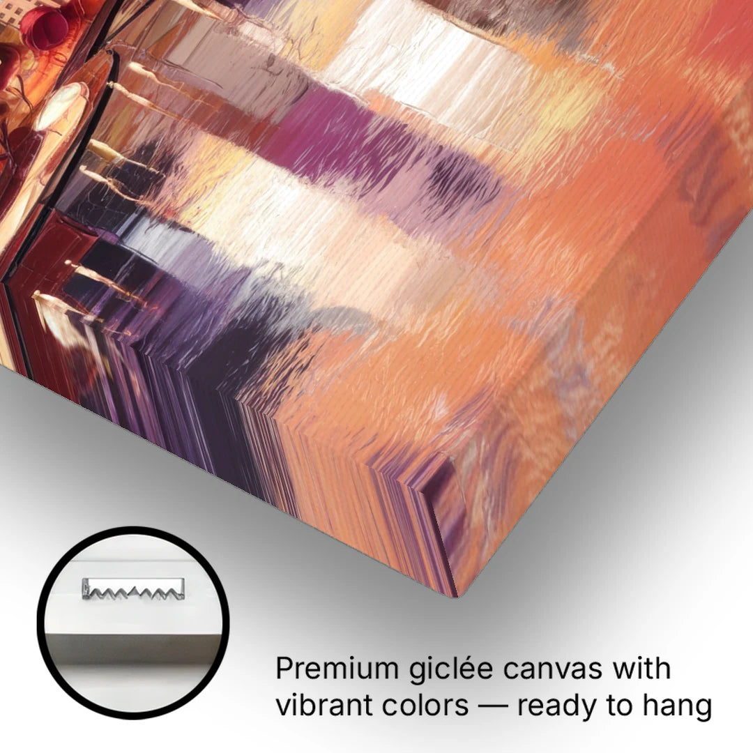 Columbus Cityscape Reflection - Canvas Wall Art - Gallery Wrap Corner