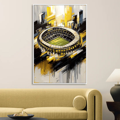 Columbus Crew FC Legacy Living Room - White Canvas Wall Art