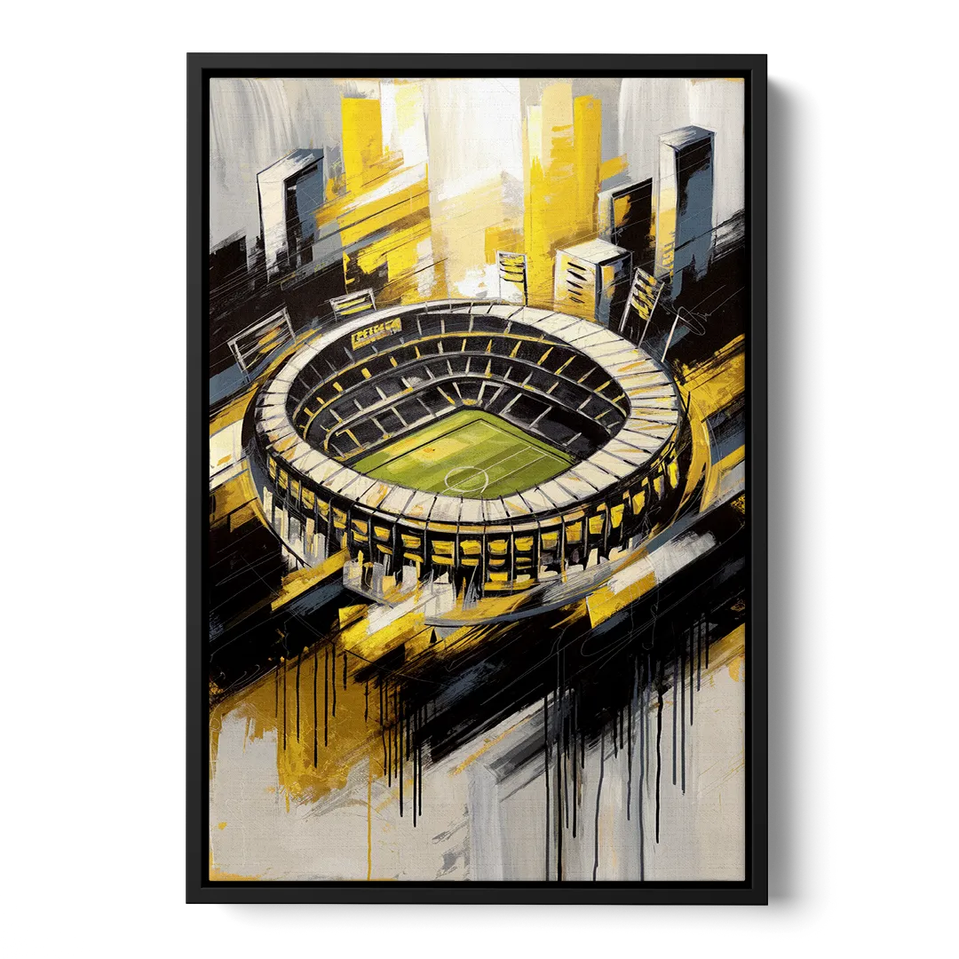 Columbus Crew FC Legacy Front - Black Canvas Wall Art