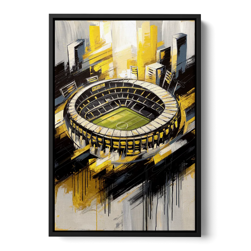 Columbus Crew FC Legacy Front - Black Canvas Wall Art
