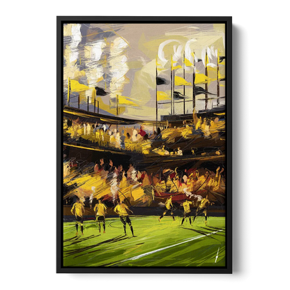 Columbus Crew Soccer Spirit Front - Black Canvas Wall Art