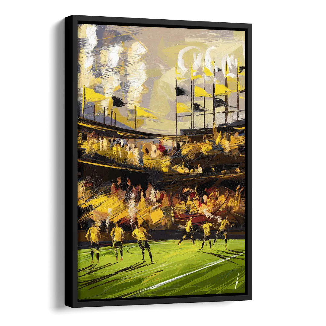 Columbus Crew Soccer Spirit Side - Black Canvas Wall Art