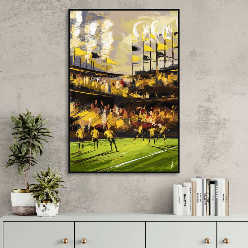Columbus Crew Soccer Spirit Sitting Room - Black Canvas Wall Art
