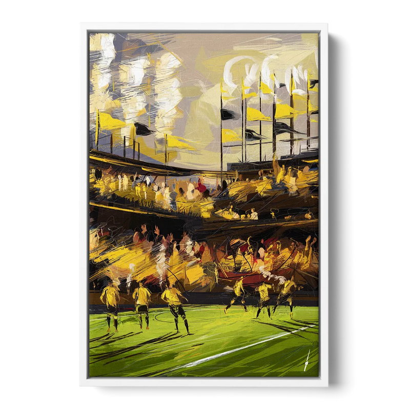 Columbus Crew Soccer Spirit Front - White Canvas Wall Art