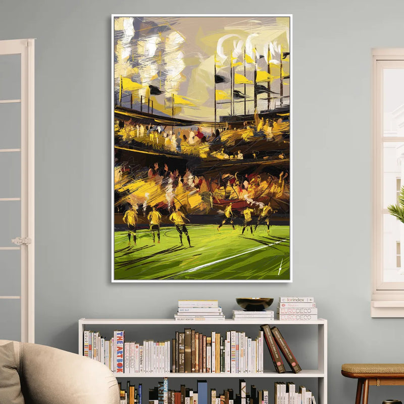 Columbus Crew Soccer Spirit Sitting Room - White Canvas Wall Art