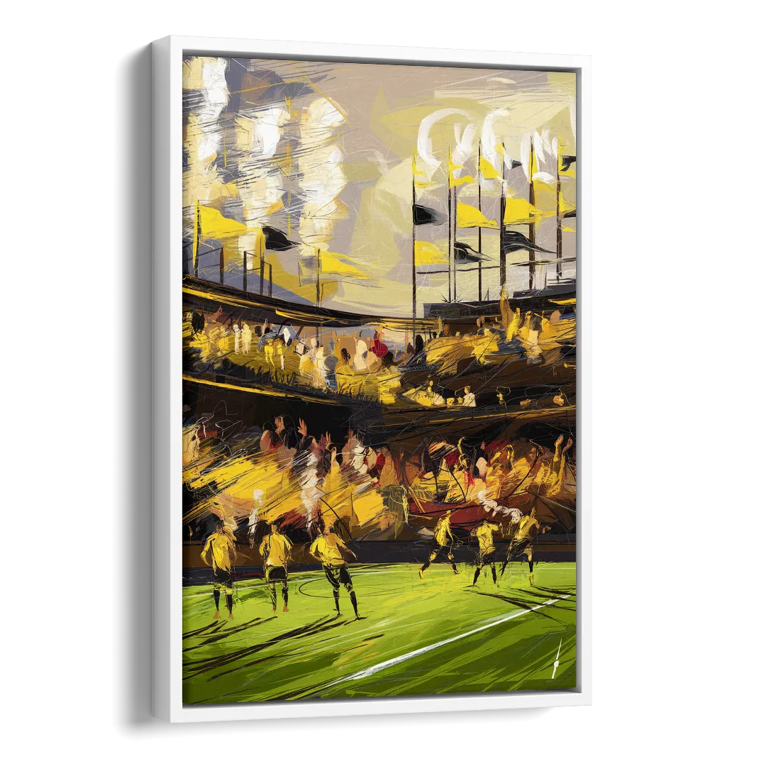 Columbus Crew Soccer Spirit Side - White Canvas Wall Art
