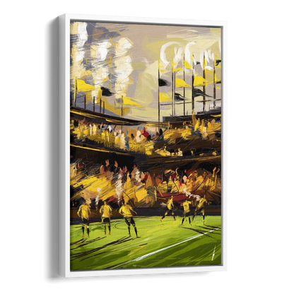 Columbus Crew Soccer Spirit Side - White Canvas Wall Art