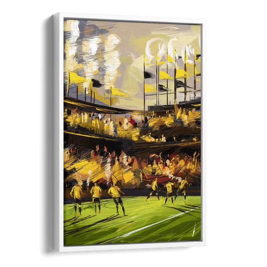 Columbus Crew Soccer Spirit Side - White Canvas Wall Art