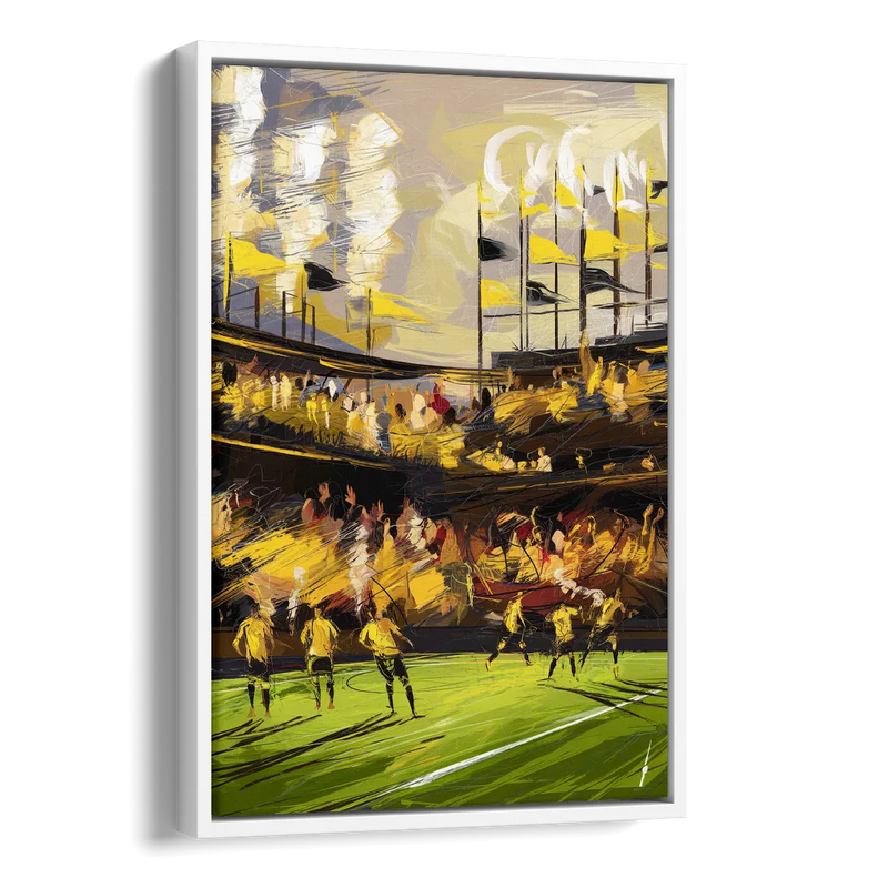 Columbus Crew Soccer Spirit Side - White Canvas Wall Art